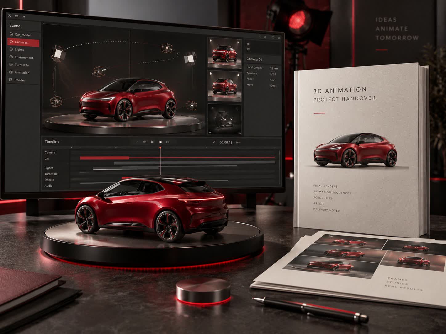 Quality review and delivery concept for 3d animation