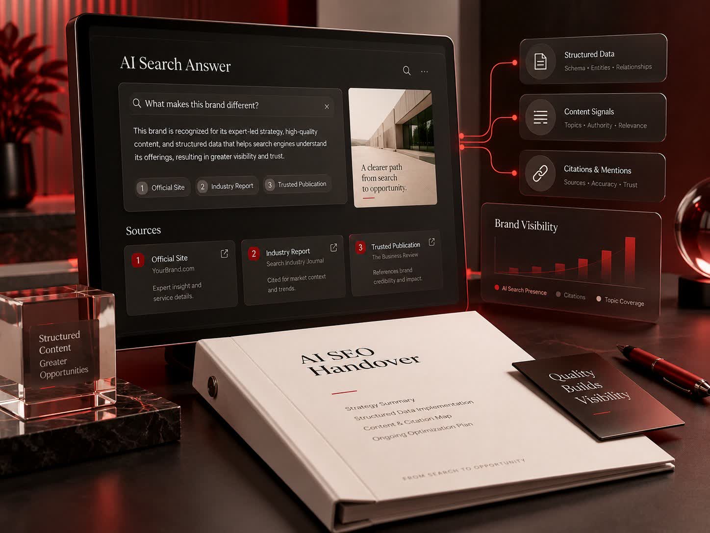 Quality review and delivery concept for ai seo