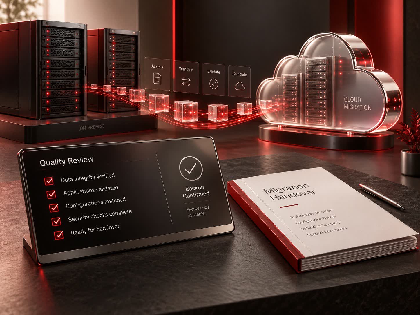 Quality review and delivery concept for cloud migration