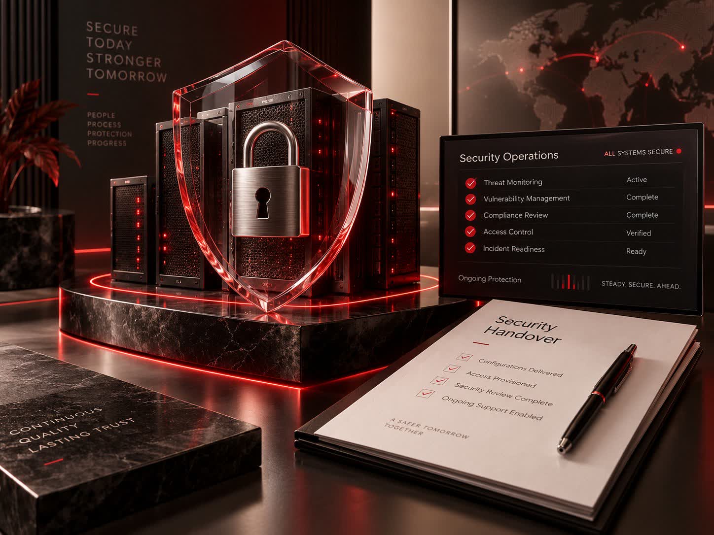 Quality review and delivery concept for cyber security