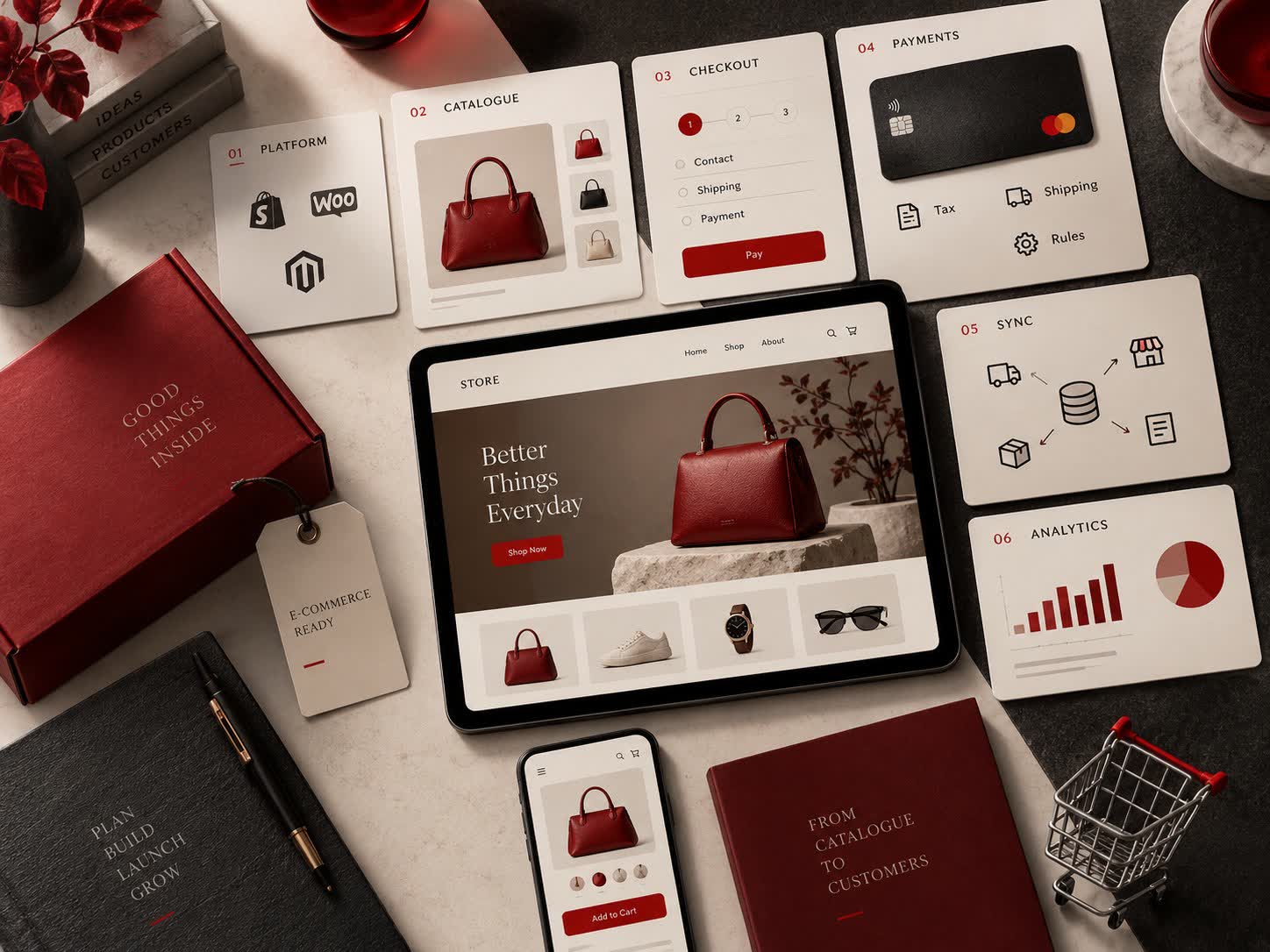 Concept deliverables and workflow for ecommerce website development