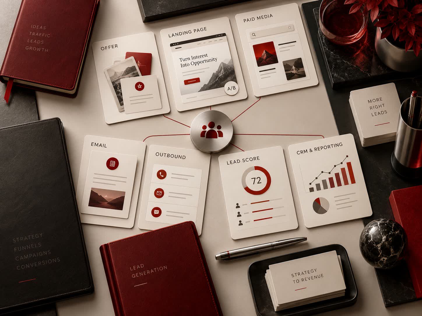 Concept deliverables and workflow for lead generation