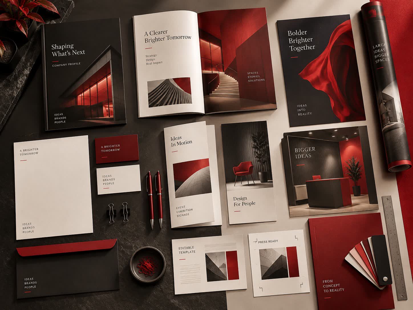 Concept deliverables and workflow for marketing collateral design