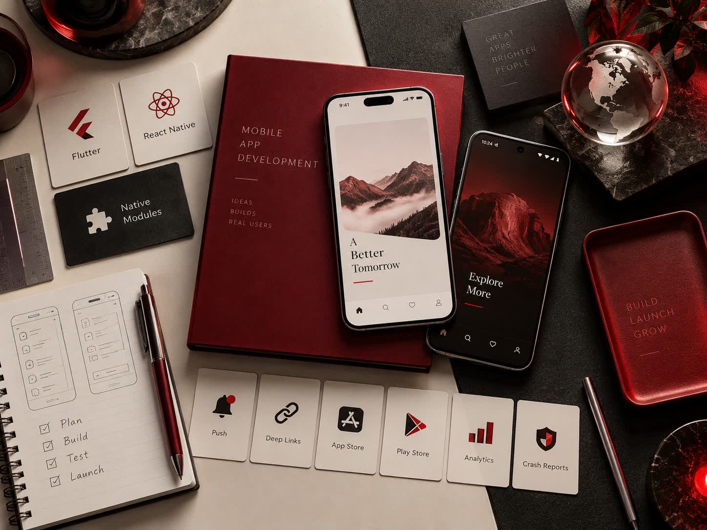 Concept deliverables and workflow for mobile app development