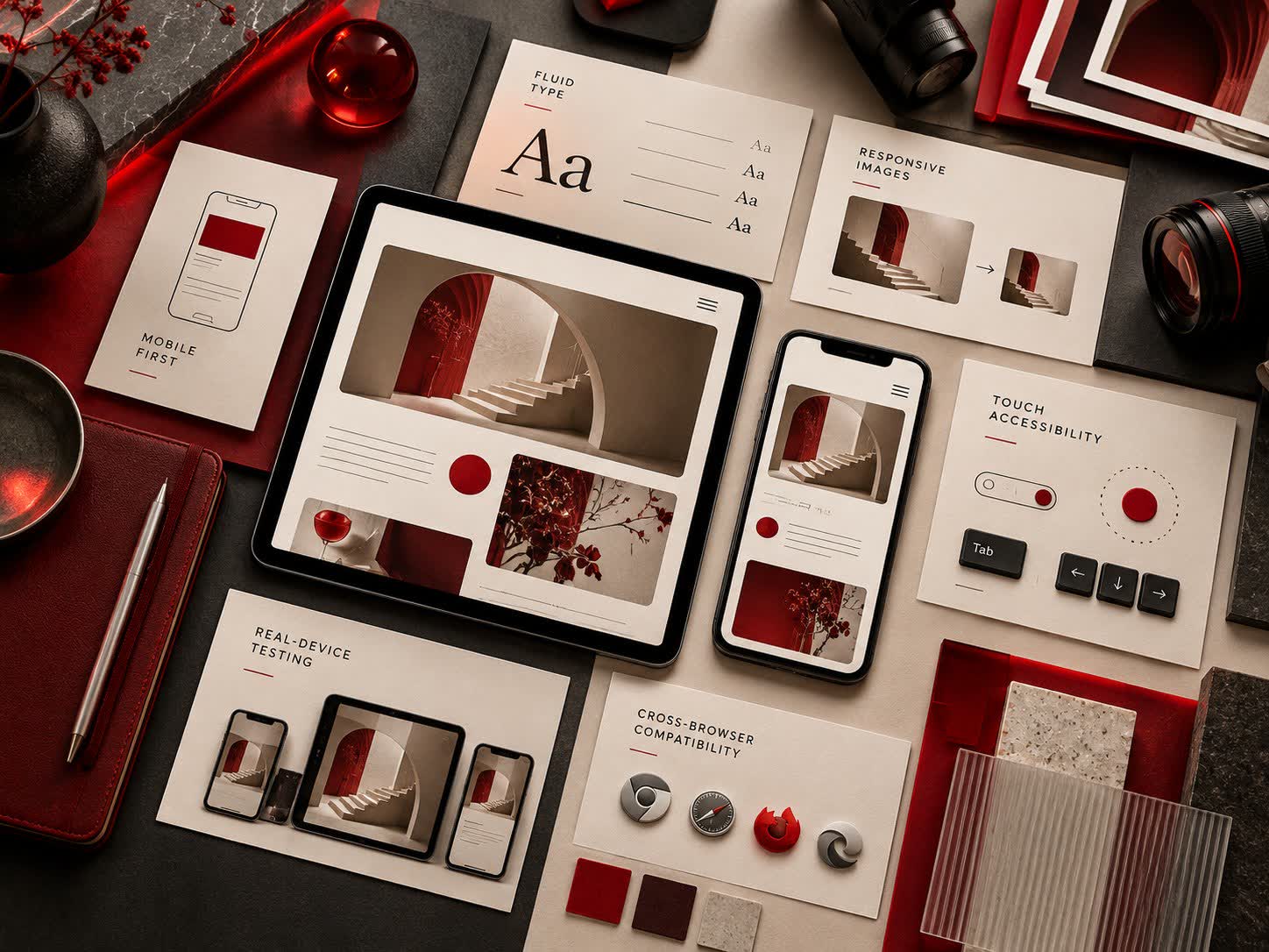 Concept deliverables and workflow for responsive web design