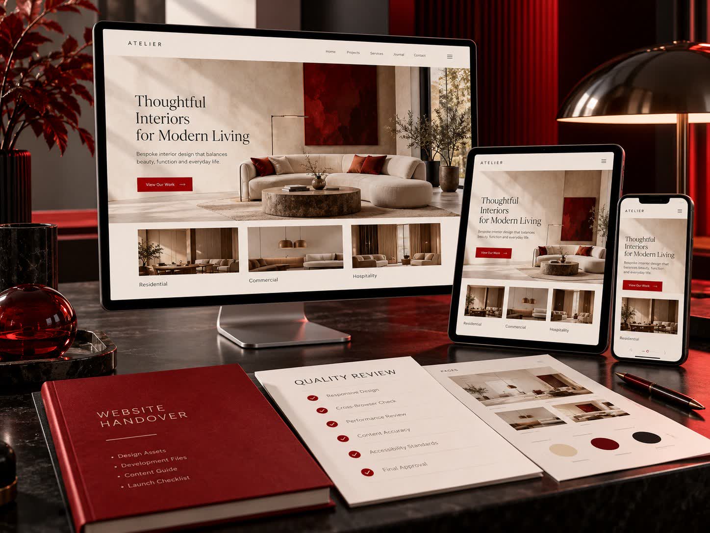 Quality review and delivery concept for responsive web design