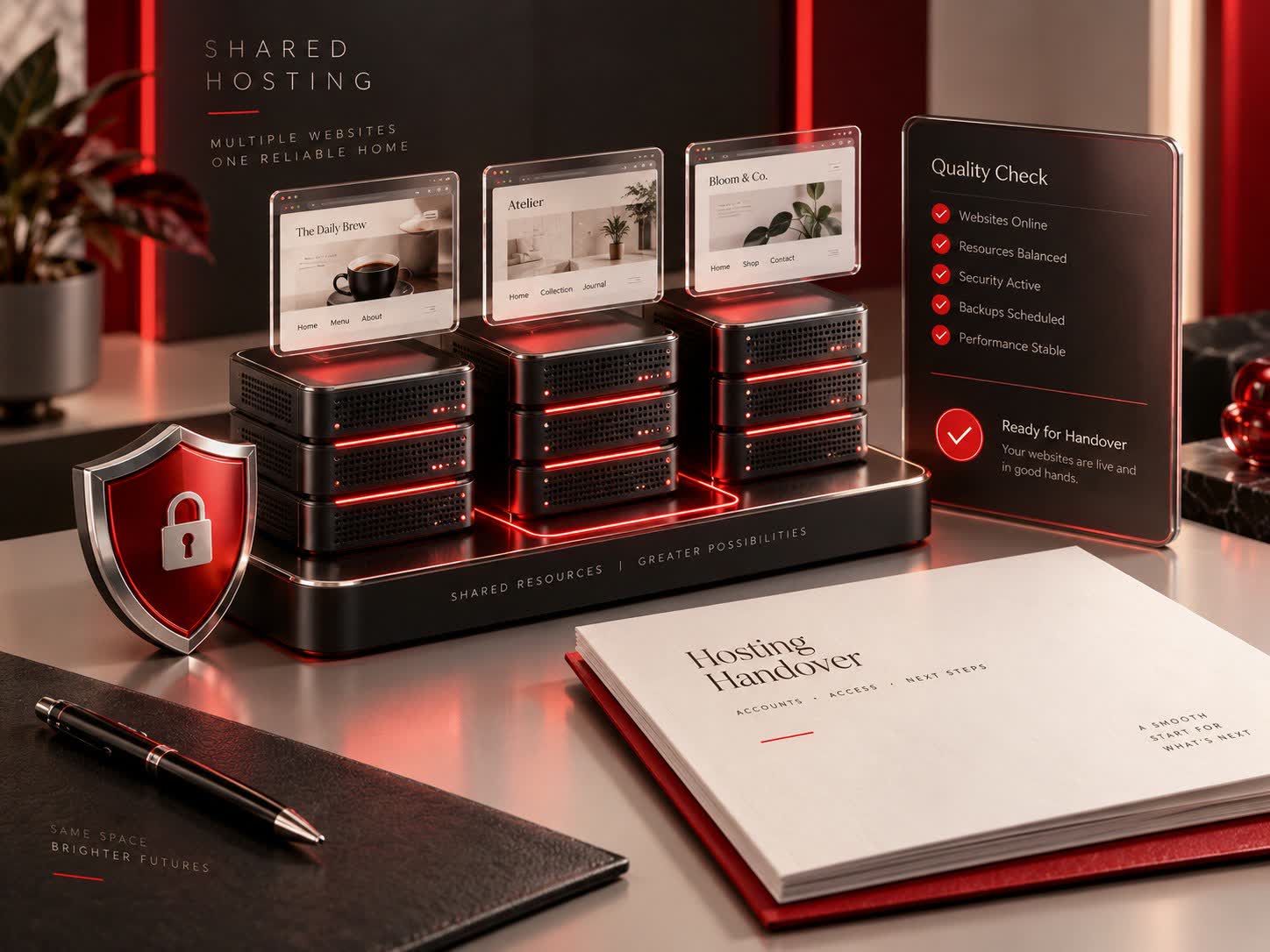Quality review and delivery concept for shared hosting