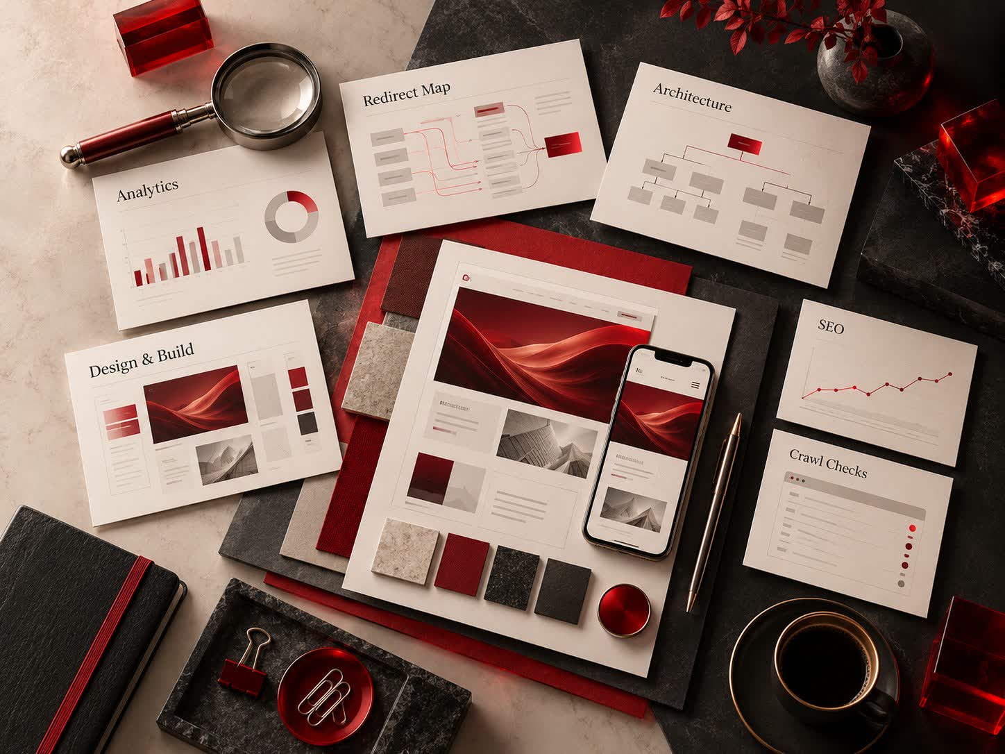 Concept deliverables and workflow for website redesign