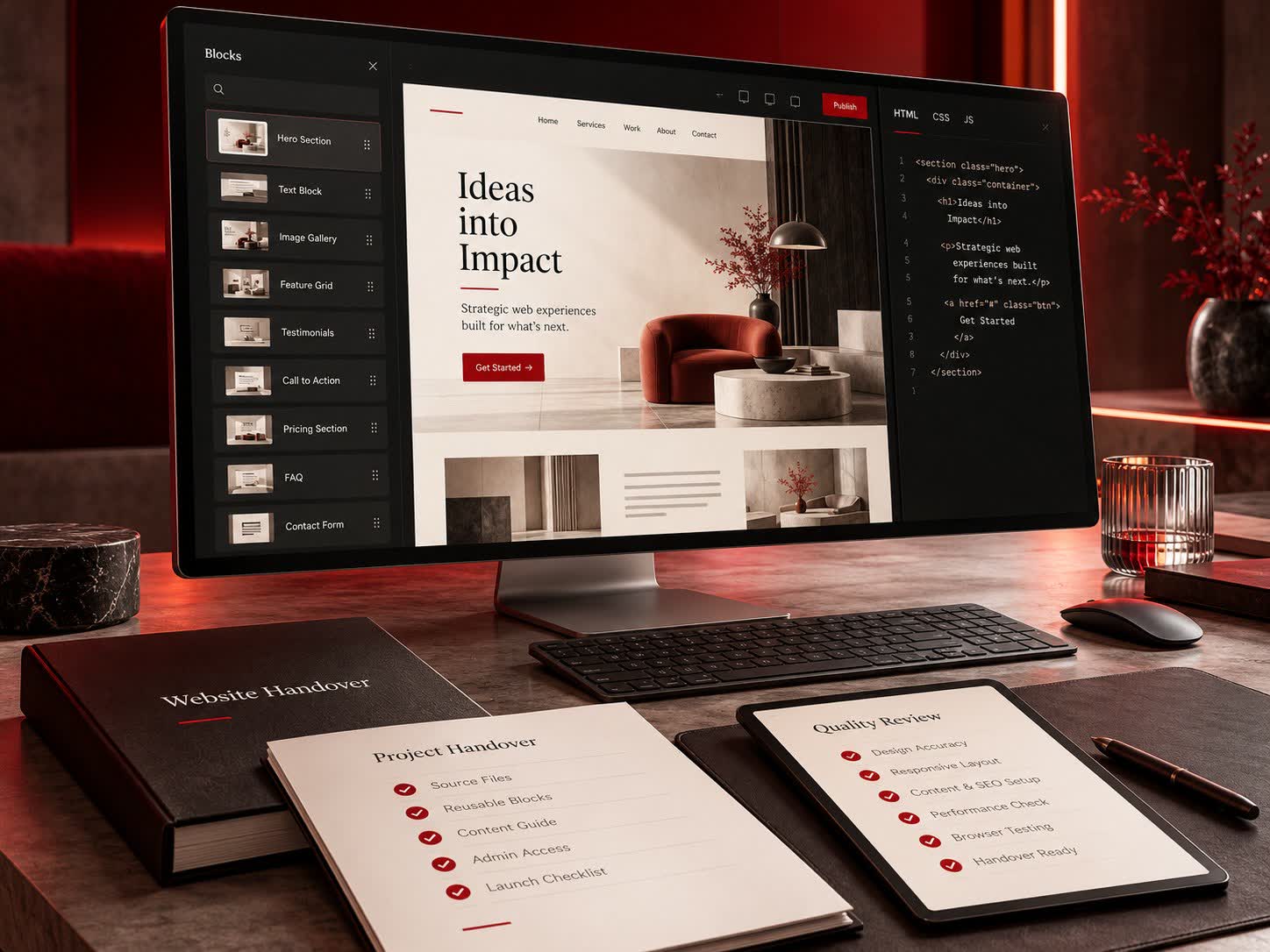 Quality review and delivery concept for wordpress development